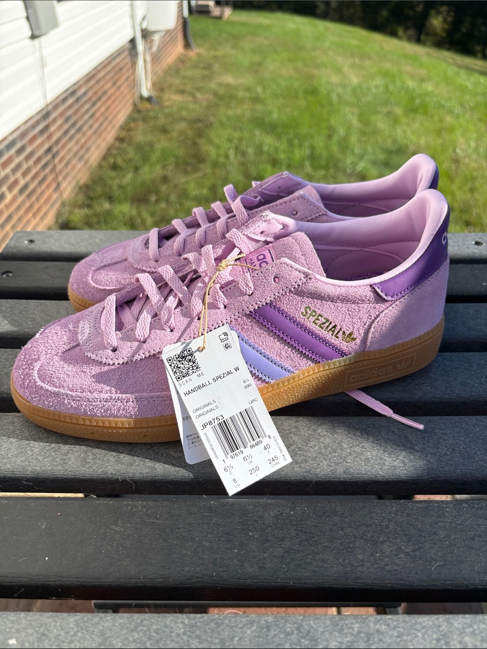 adidas Women's Lavender Suede Spezial Sneakers 8